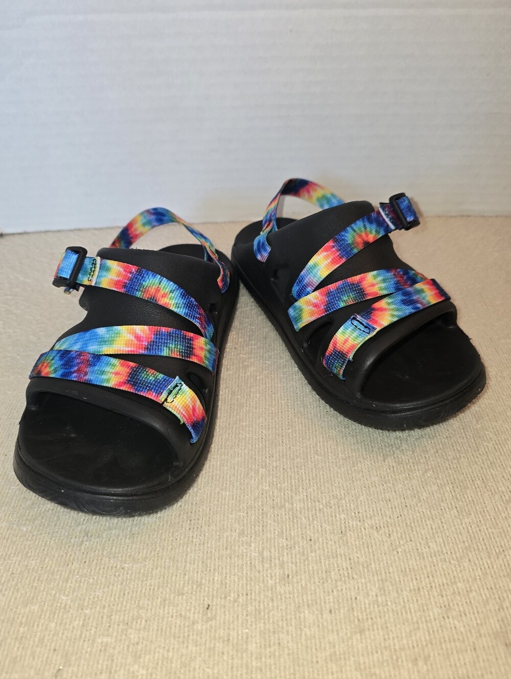 Chaco Z Boulder 2 Kids Tie-Dye Strap Sandals - Rainbow size 3